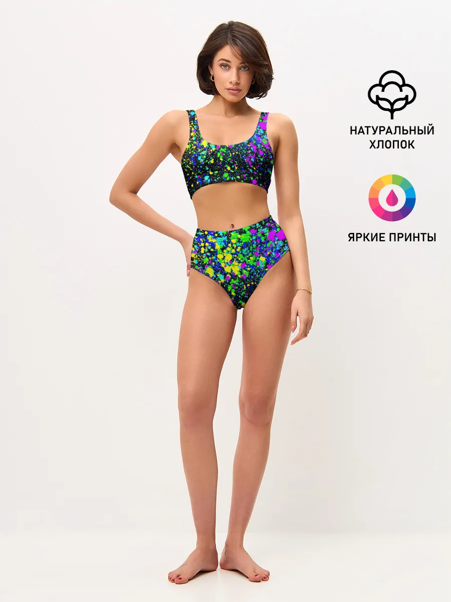 Женские топ и трусы / Неоновые краски лета
