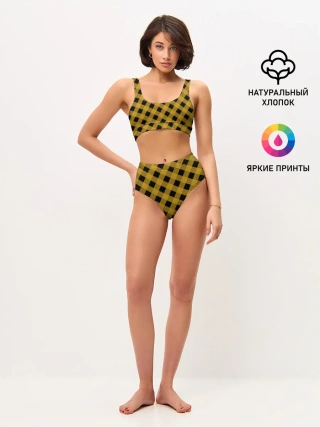 Женские топ и трусы / Шотландка