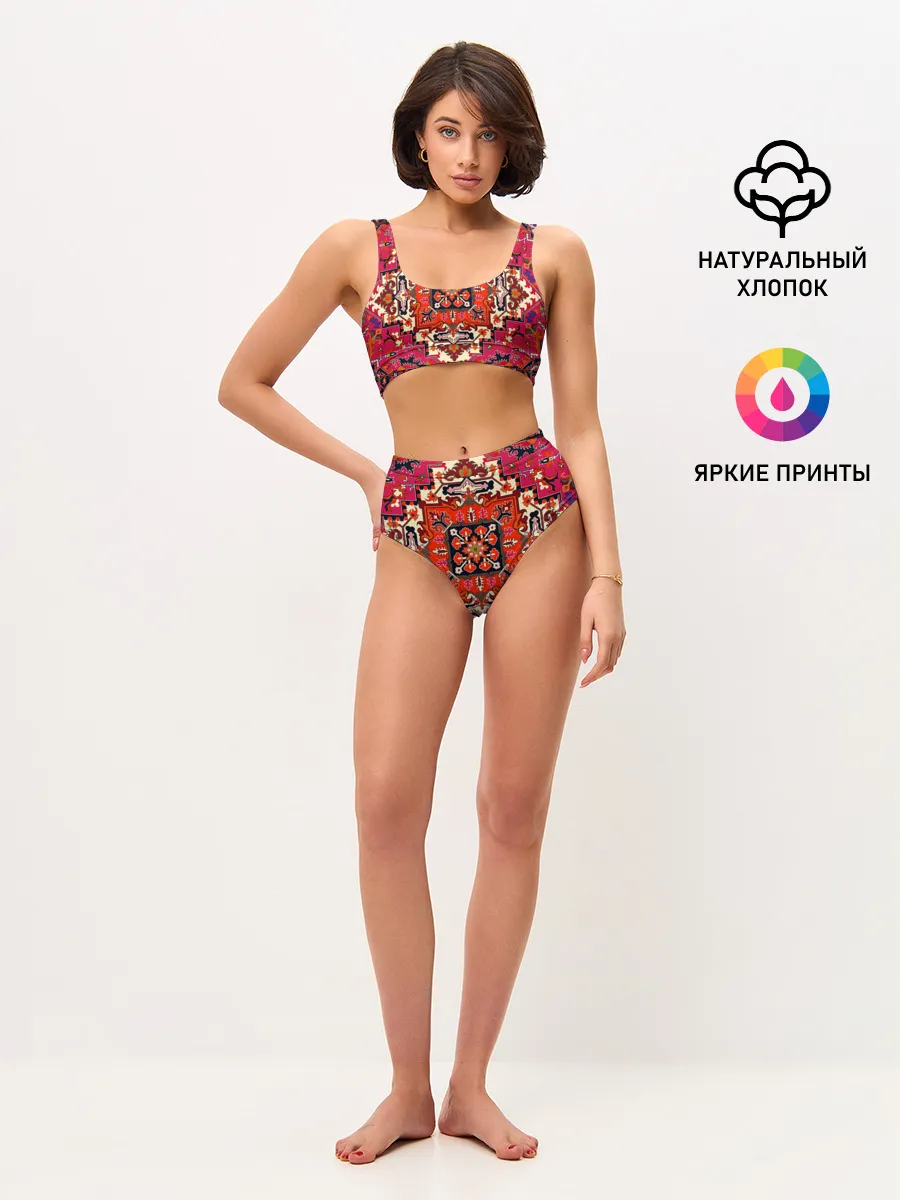 Женские топ и трусы / Бордовый ковер