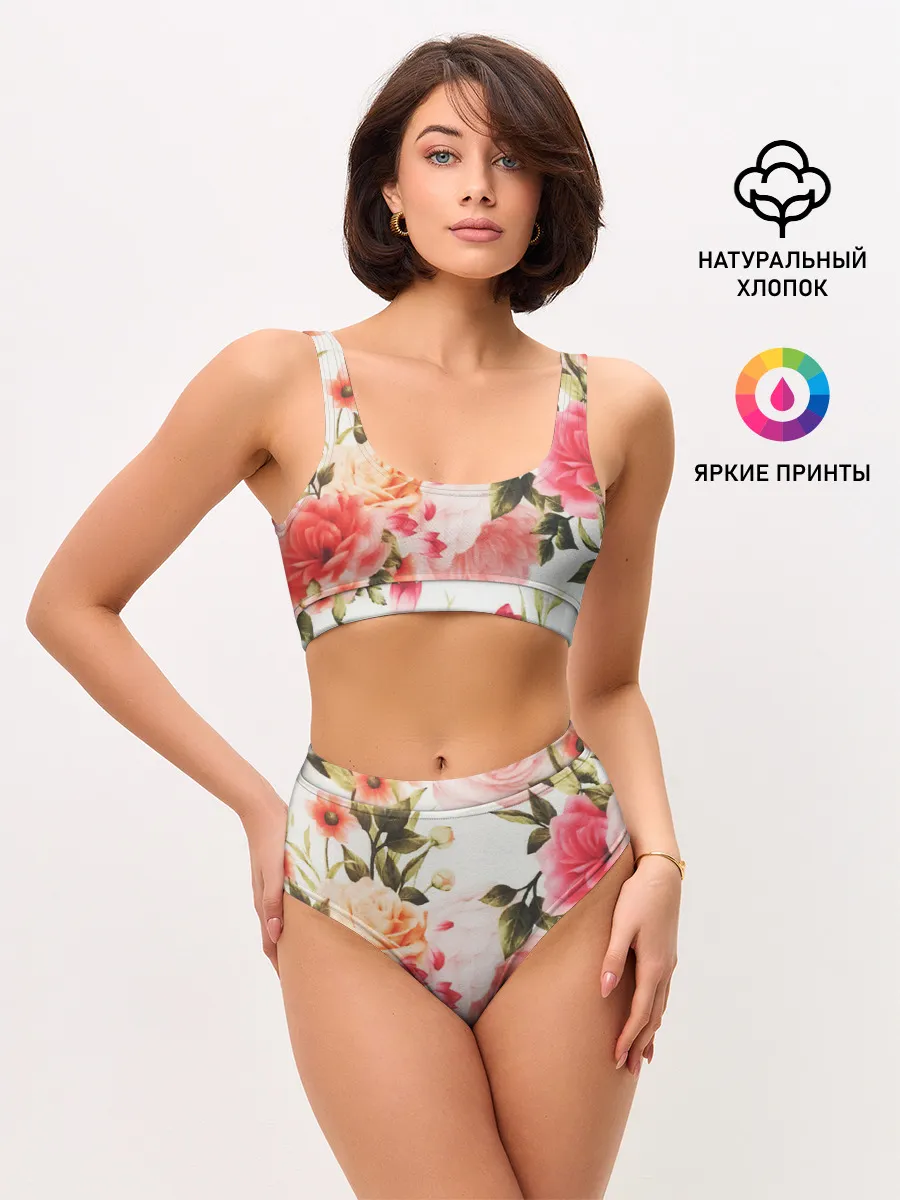 Женские топ и трусы / Нежный букет