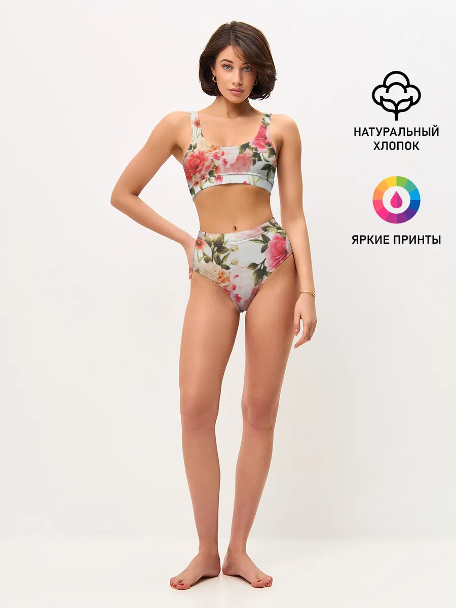 Женские топ и трусы / Нежный букет