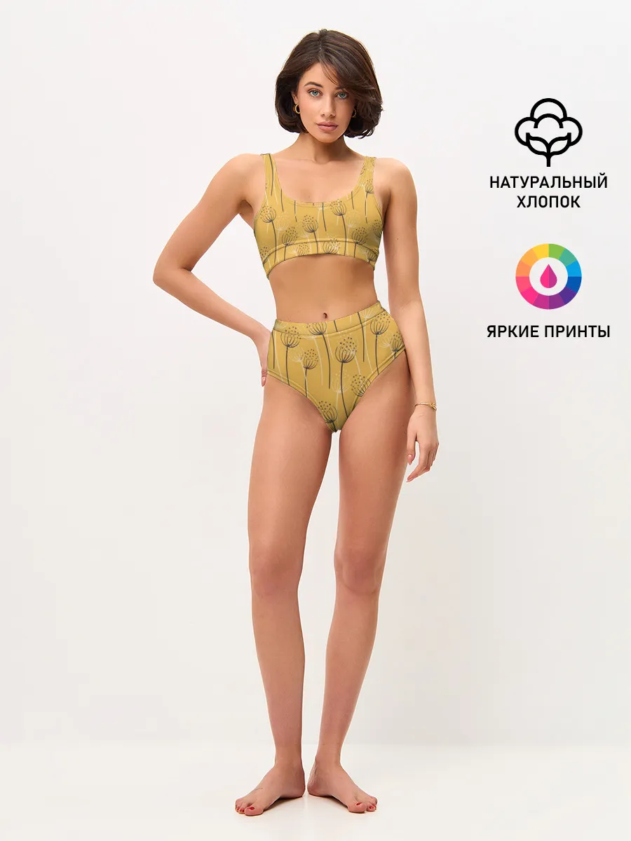 Женские топ и трусы / Цветы