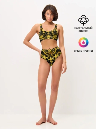 Женские топ и трусы / gold spades