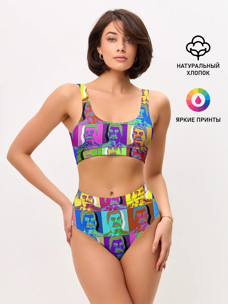 Женские топ и трусы / Stalin pop-art