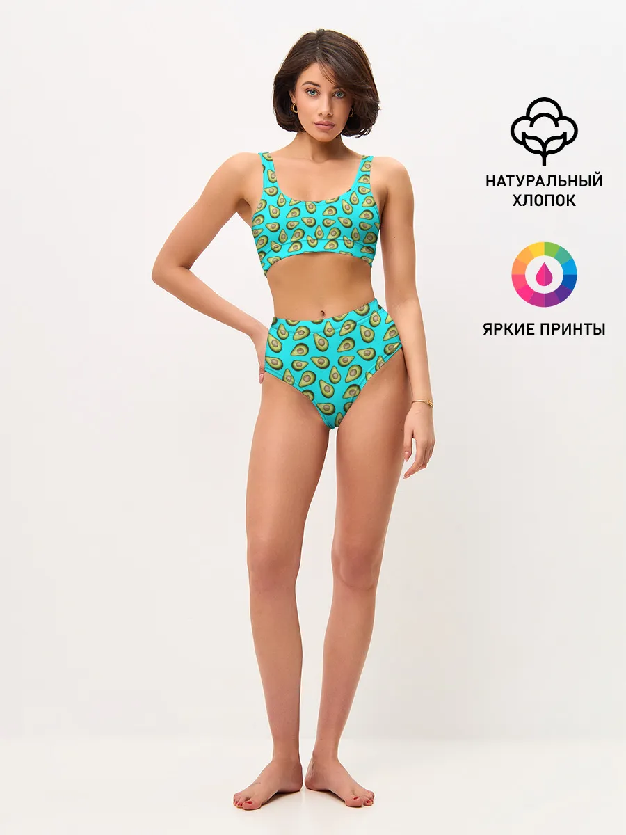 Женские топ и трусы / Авокадо