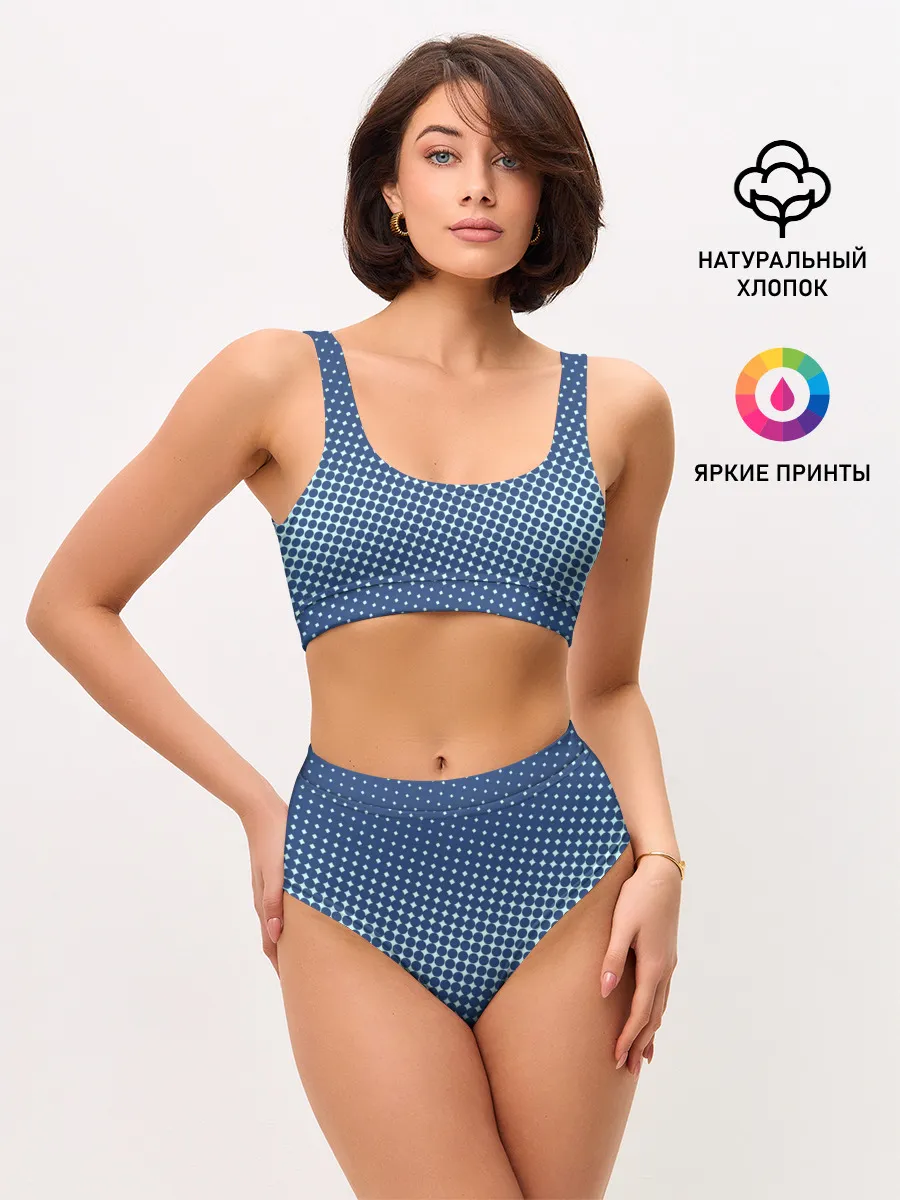 Женские топ и трусы / Хаотичный горошек