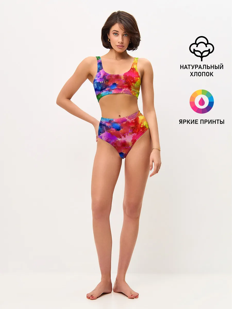 Женские топ и трусы / Брызги красок