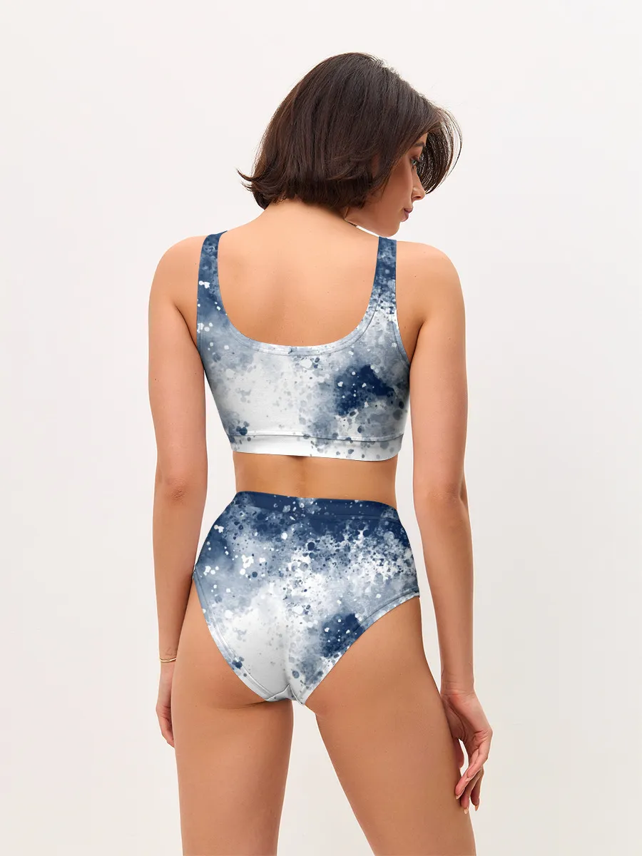 Женские топ и трусы / Чернильные капли