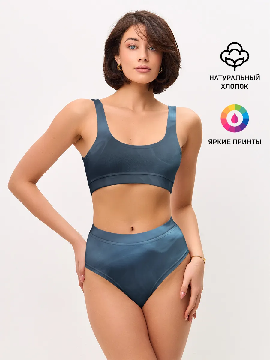 Женские топ и трусы / Дымчатый