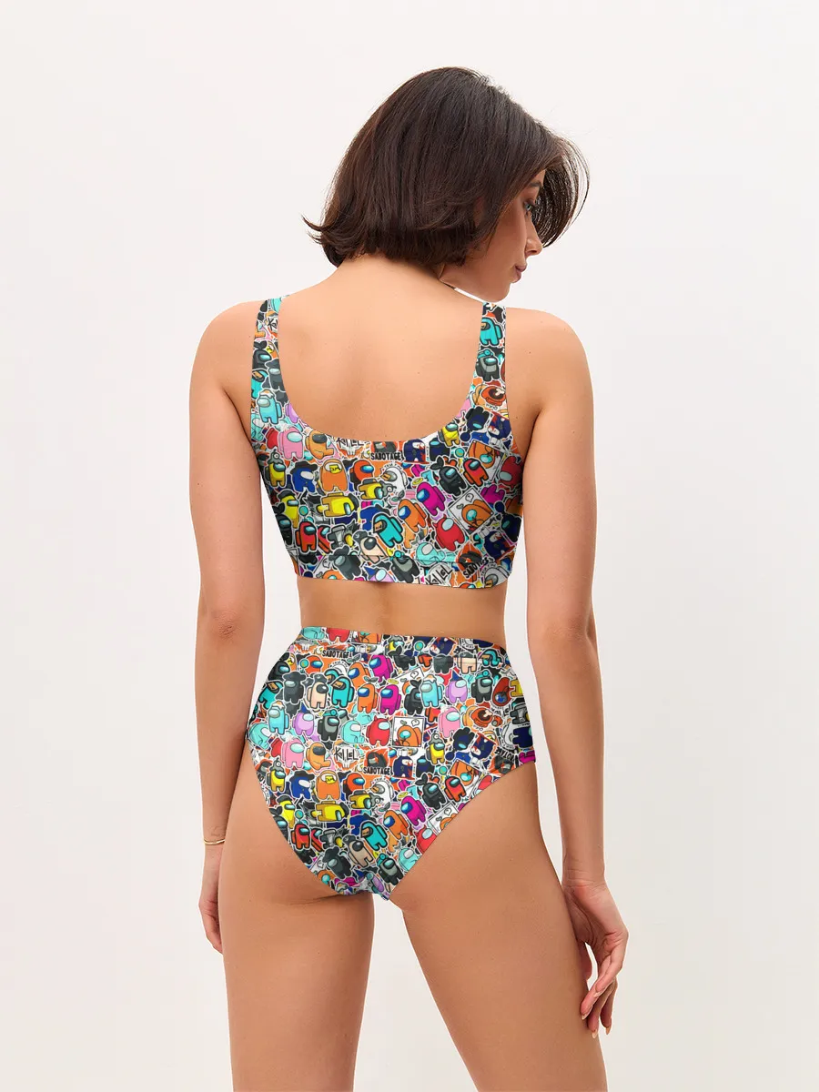 Женские топ и трусы / Among Us sticker bombing