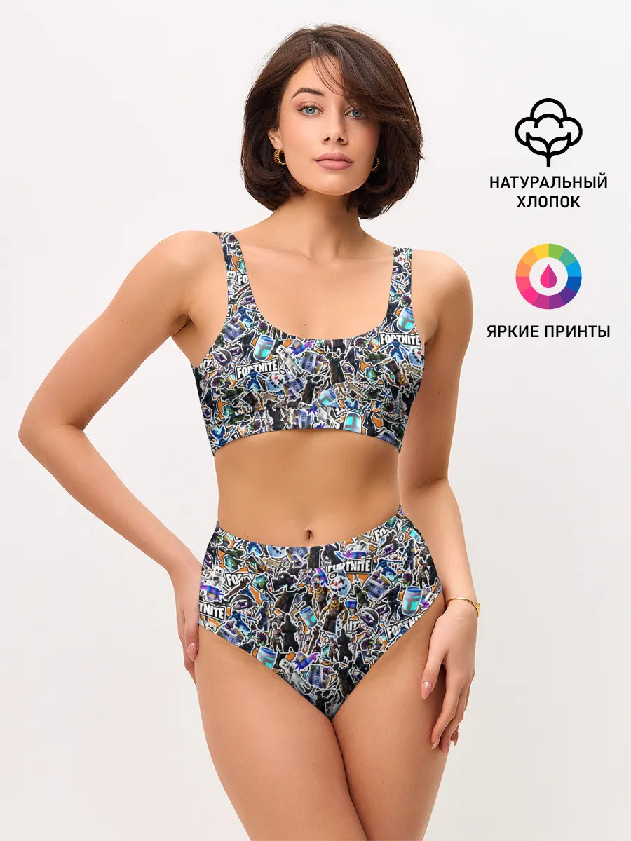Женские топ и трусы / Fortnite Sticker Bombing
