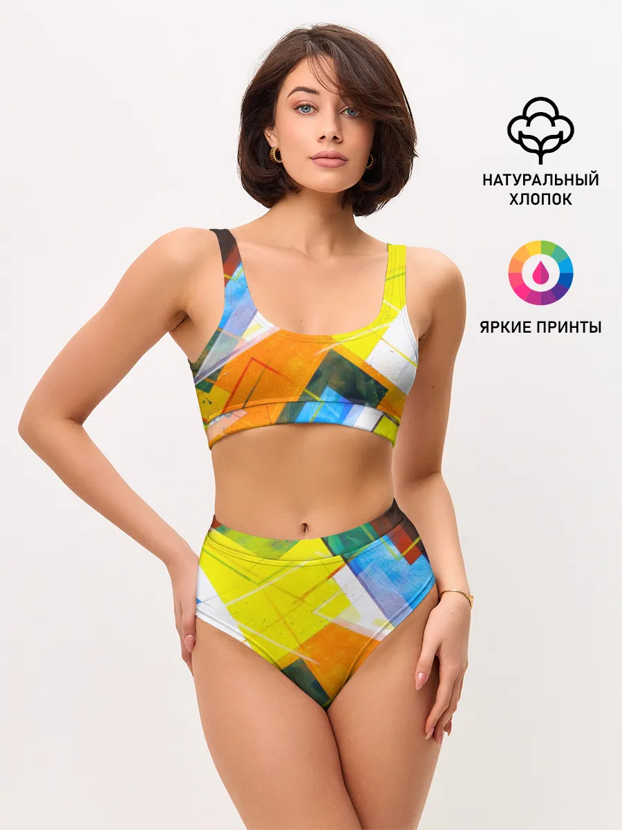 Женские топ и трусы / Геометрический хаос