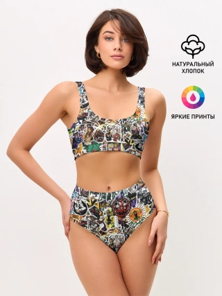 Женские топ и трусы / JoJo’s Sticker Bombing