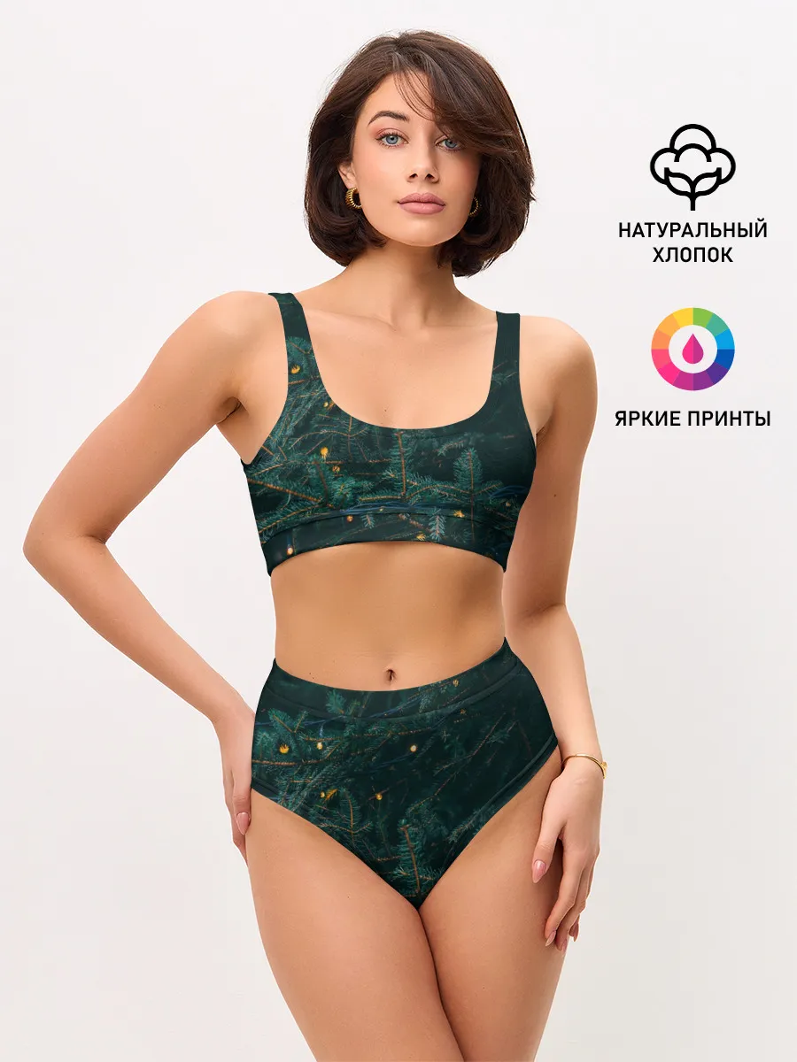 Женские топ и трусы / Елка