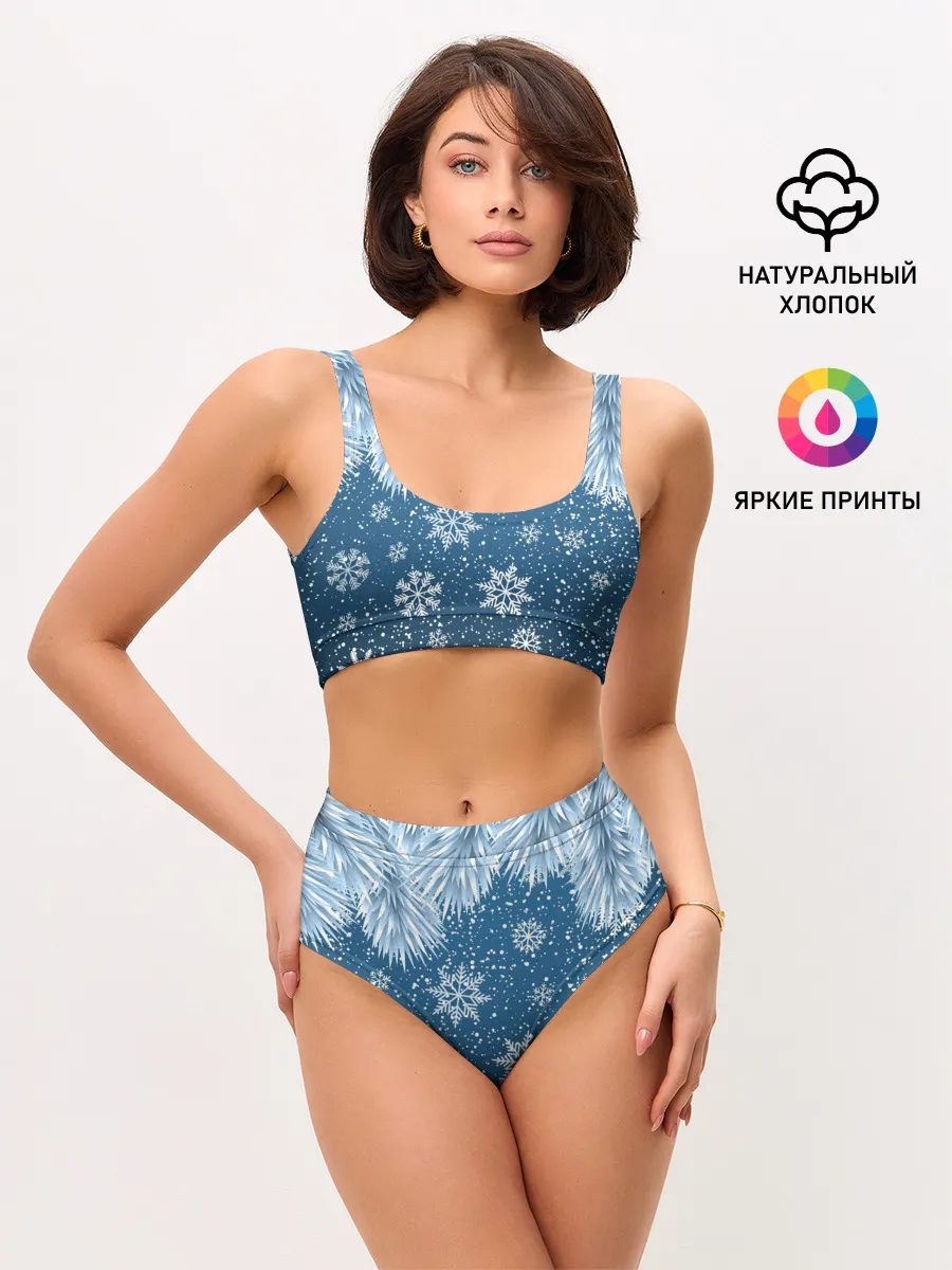 Женские топ и трусы / Снежное Настроенние
