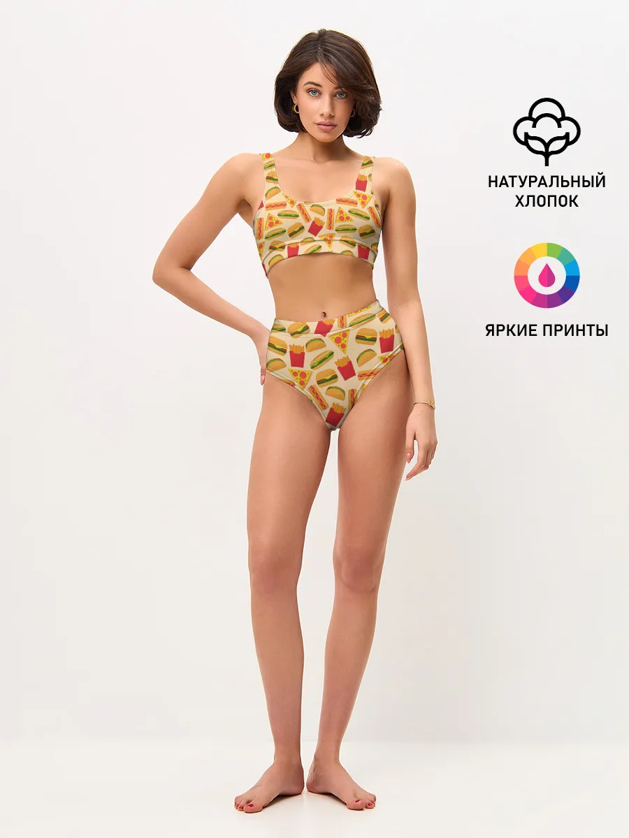 Женские топ и трусы / Фастфуд