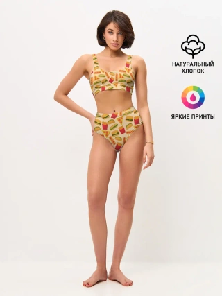 Женские топ и трусы / Фастфуд