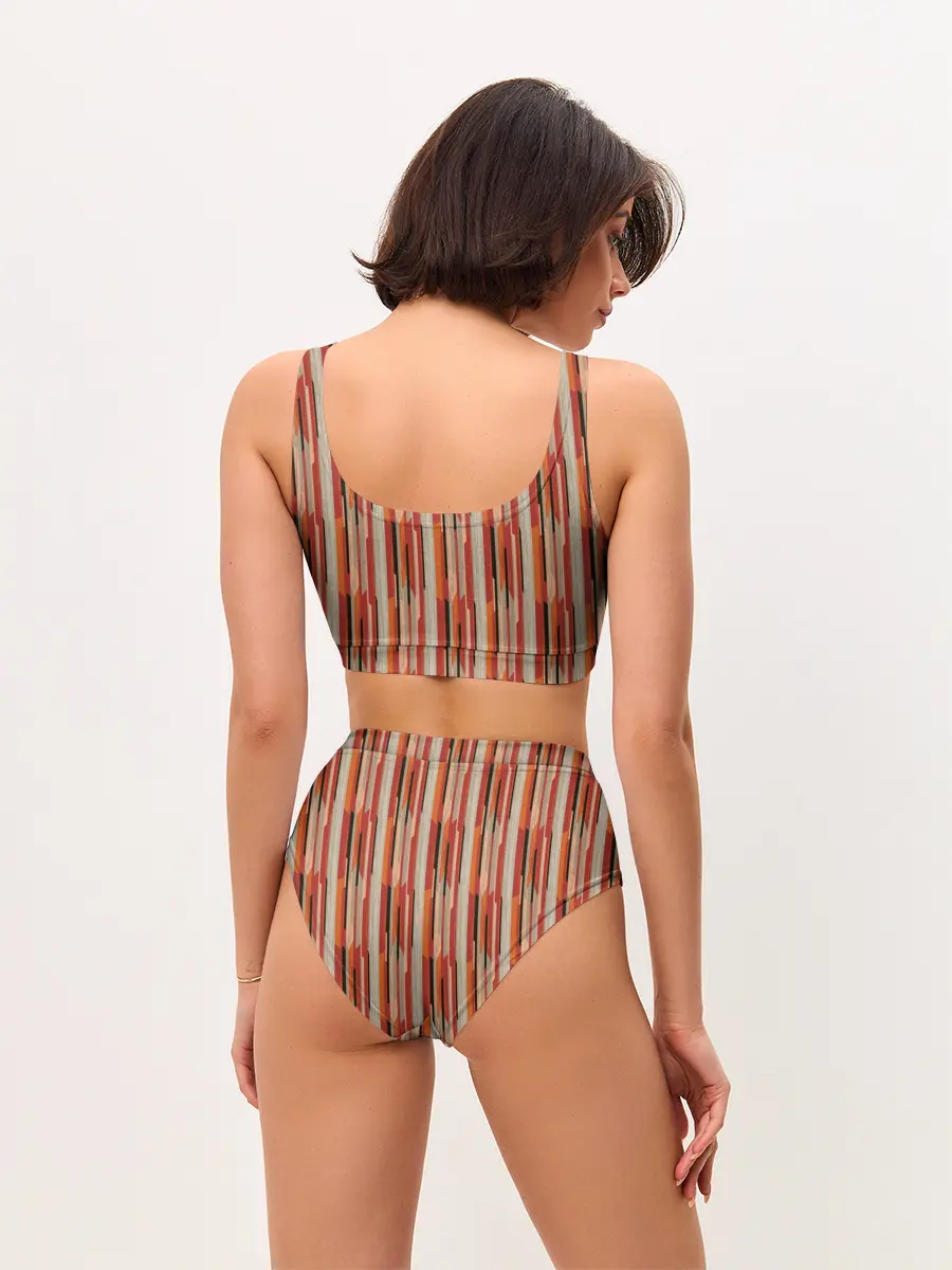 Женские топ и трусы / Ритм полос