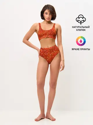 Женские топ и трусы / Красная икра