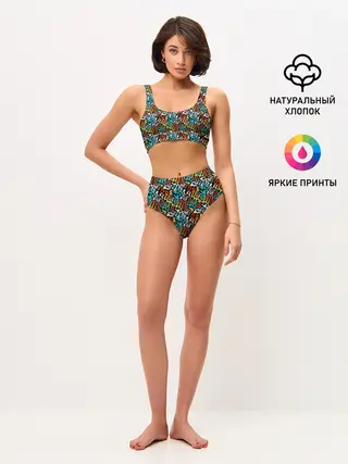 Женские топ и трусы / граффити