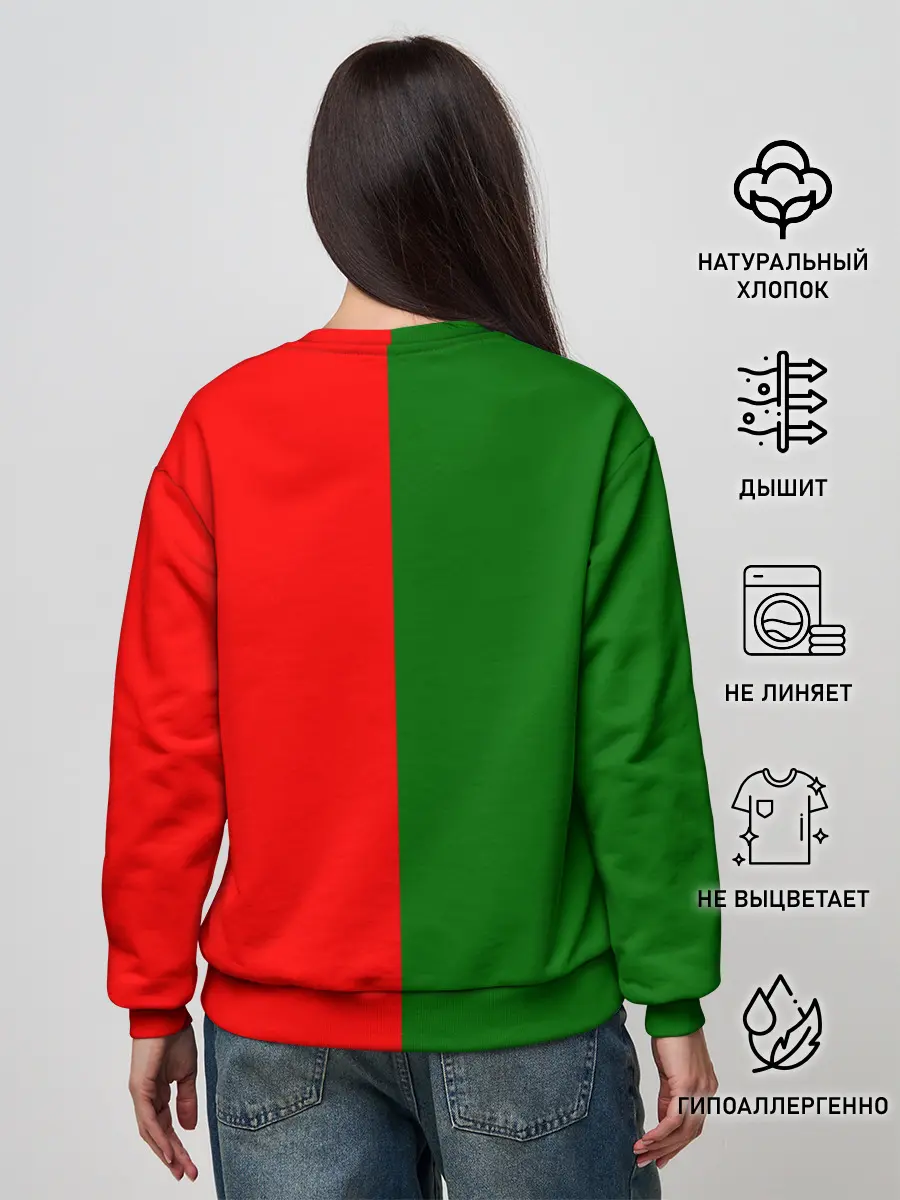 Женский свитшот / Сборная Португалии флаг