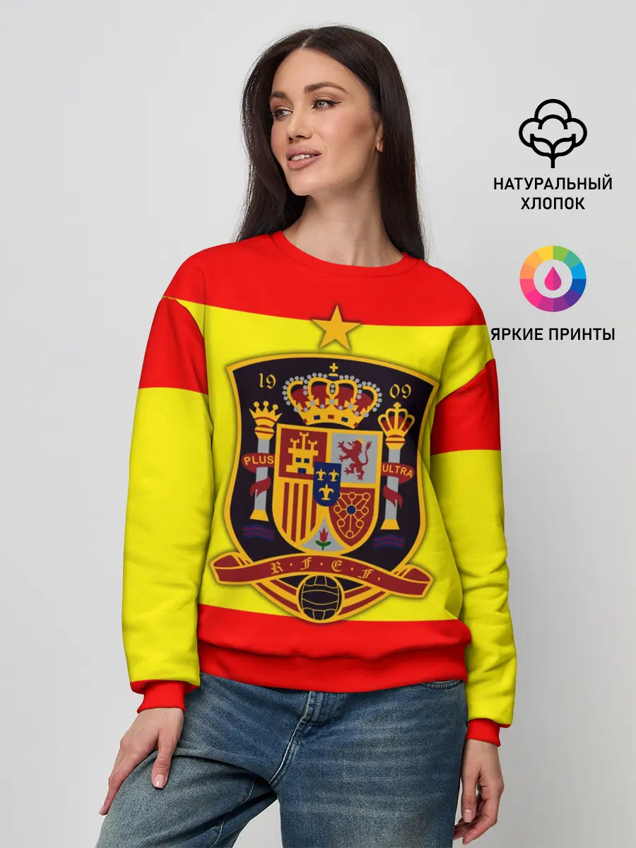 Женский свитшот / Сборная Испании флаг