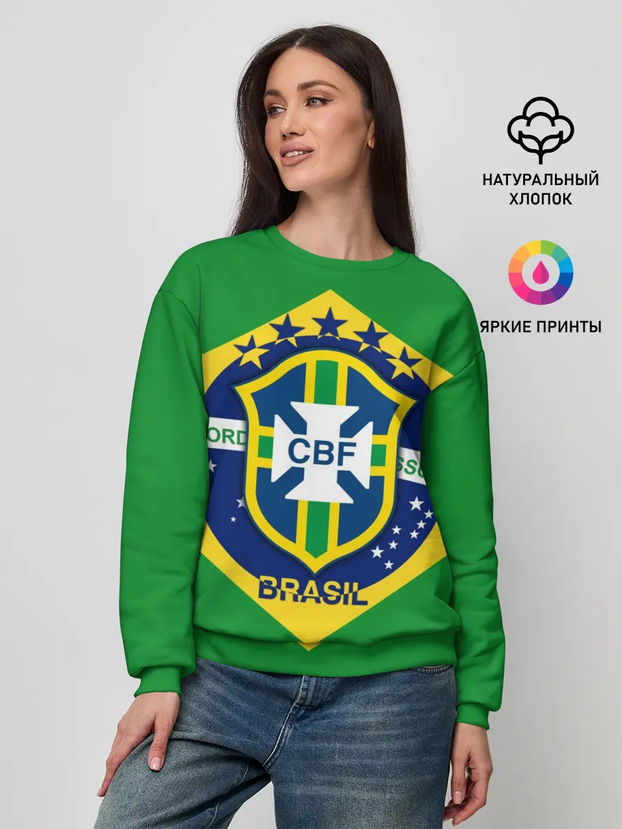 Женский свитшот / Сборная Бразилии флаг