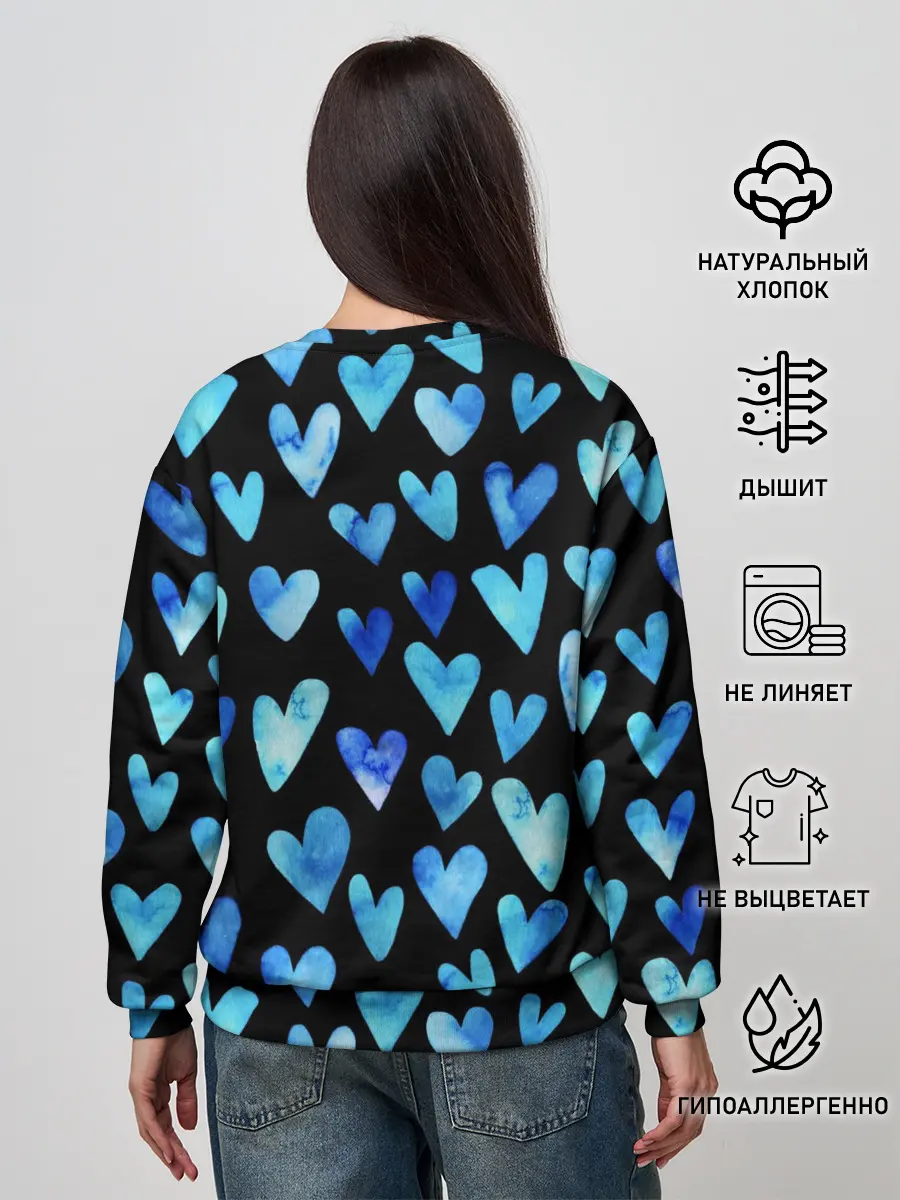 Женский свитшот / Blue Hearts