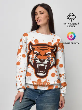 Женский свитшот / Огненный тигр