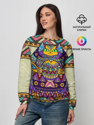 Женский свитшот / Кот 3