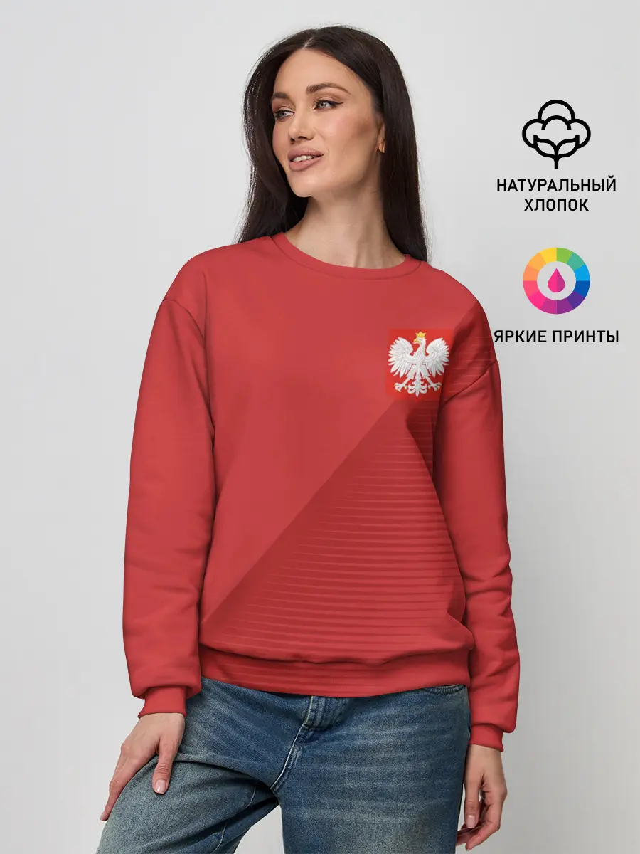 Женский свитшот / Польша форма гостевая 2018