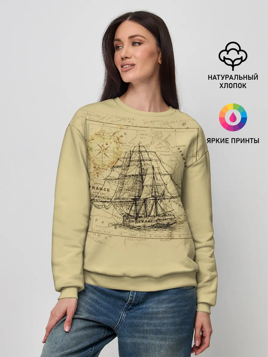 Женский свитшот / Старая карта