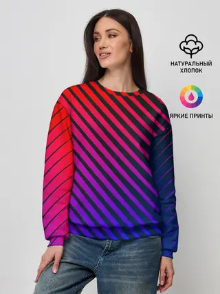 Женский свитшот / Градиентные линии
