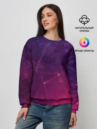 Женский свитшот / Космическая текстура