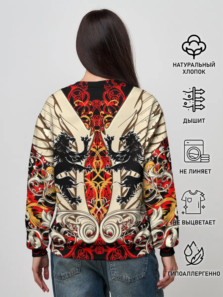 Женский свитшот / Vintage Skull Art v2