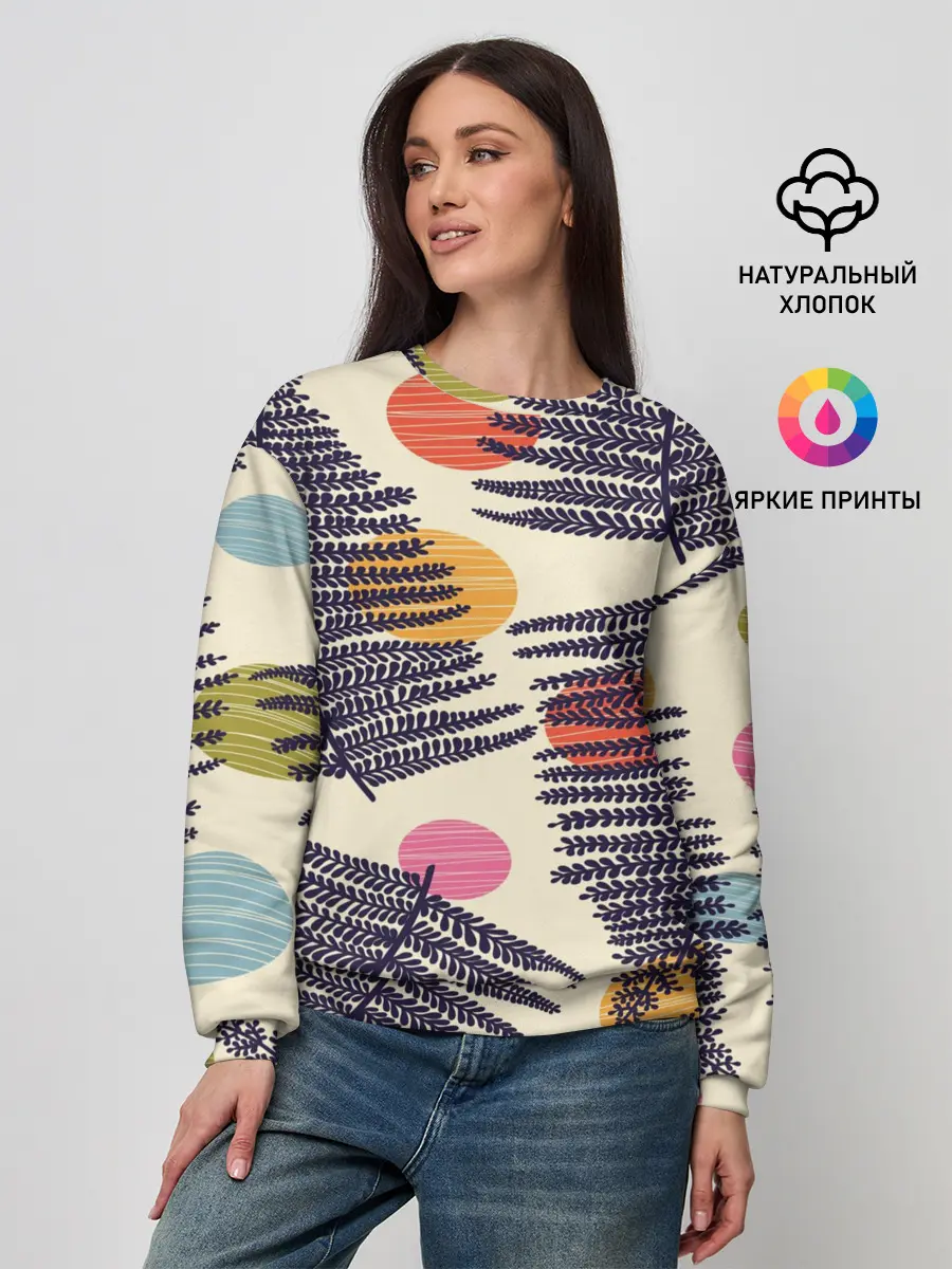 Женский свитшот / Тропики паттерн