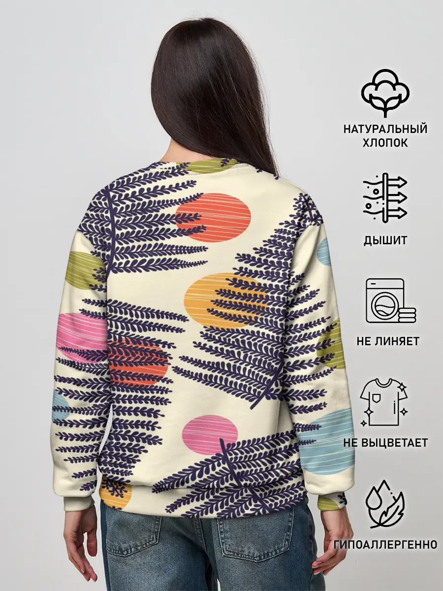 Женский свитшот / Тропики паттерн