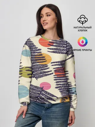 Женский свитшот / Тропики паттерн