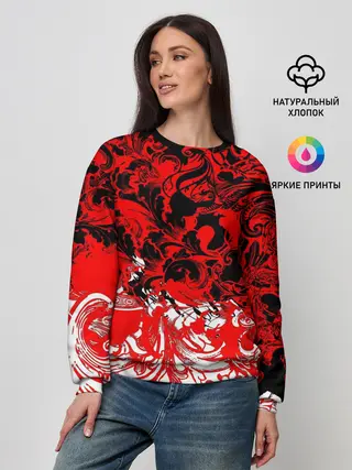 Женский свитшот / Абстрактные узоры 3