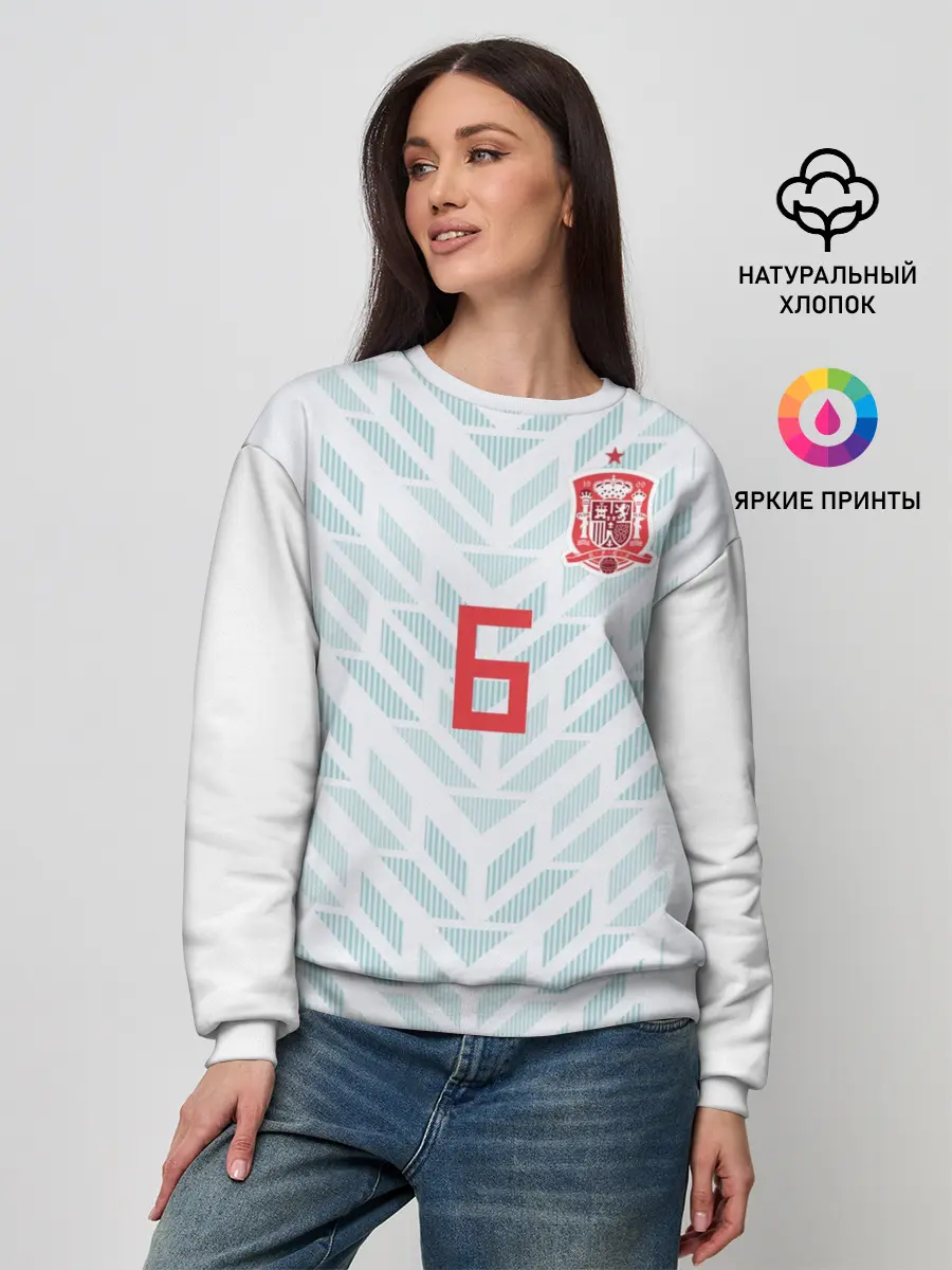 Женский свитшот / Iniesta away WC 2018