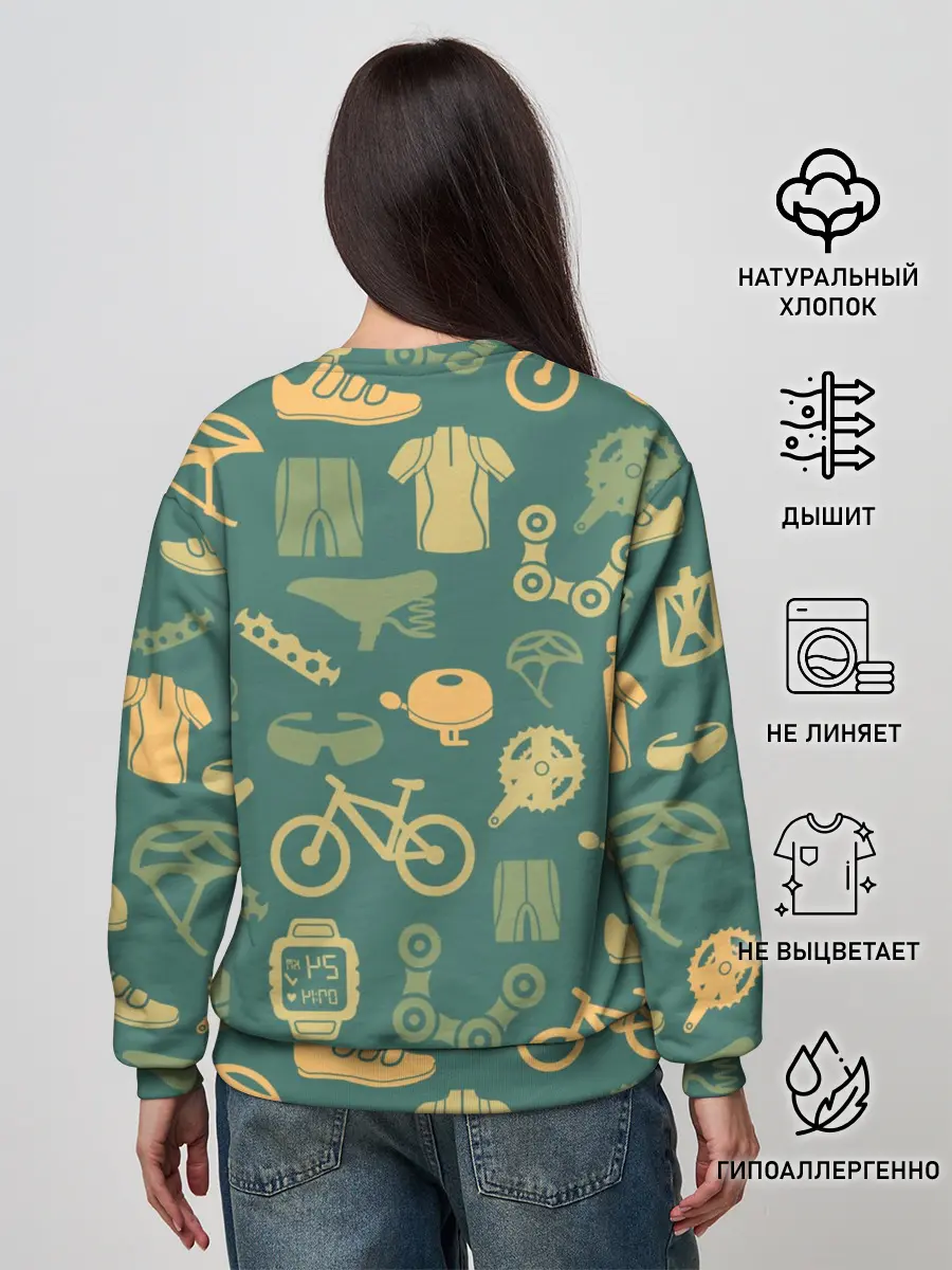 Женский свитшот / Велосипед Текстура