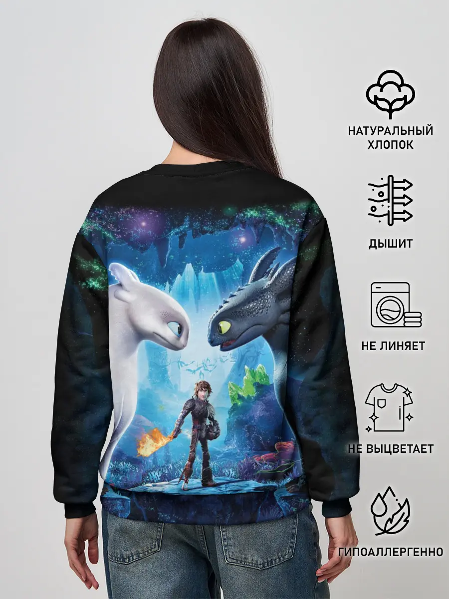 Женский свитшот / как приручить дракона