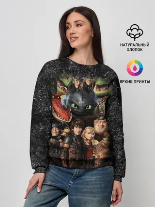 Женский свитшот / Как приручить дракона