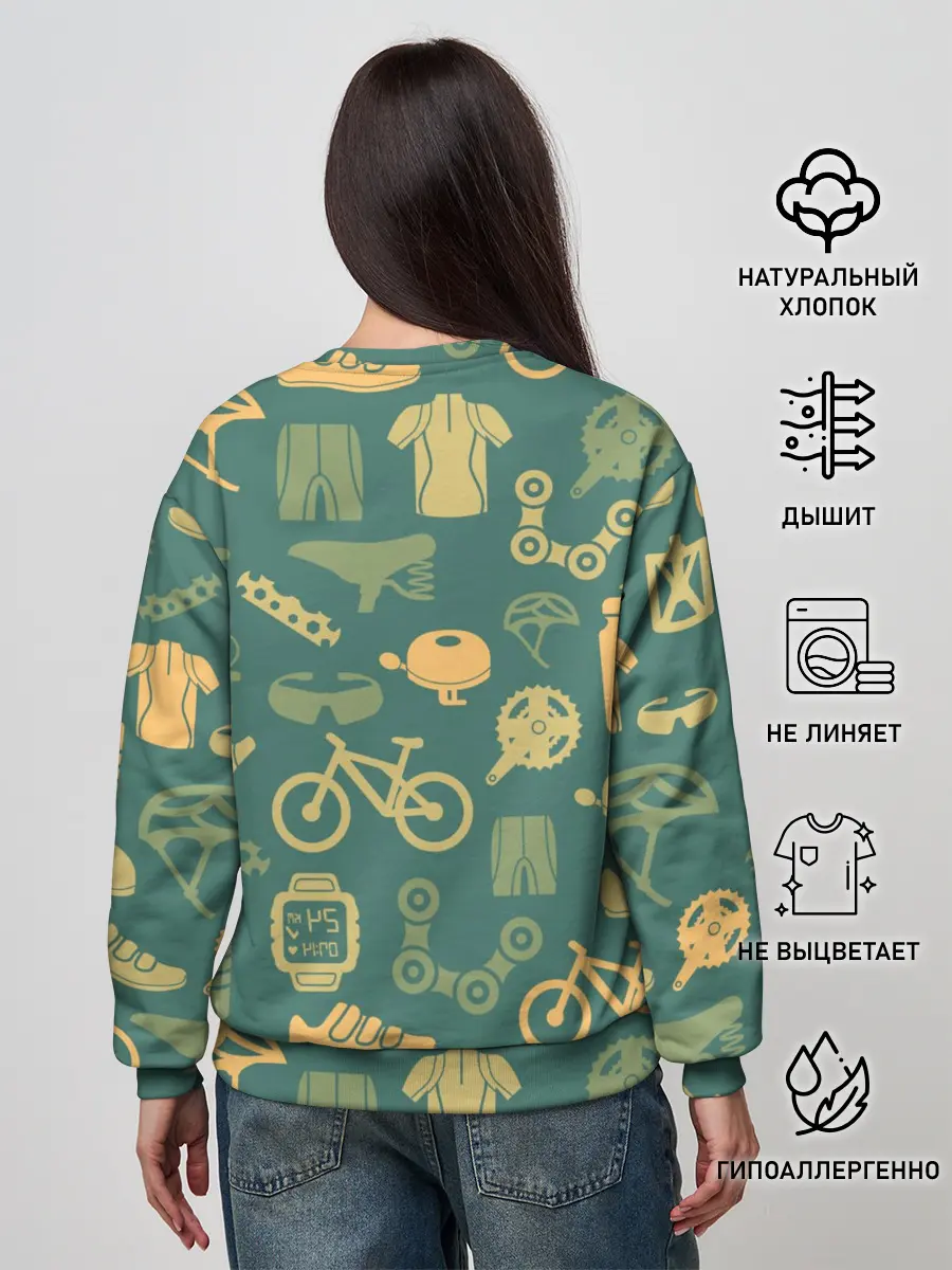 Женский свитшот / Велосипедист