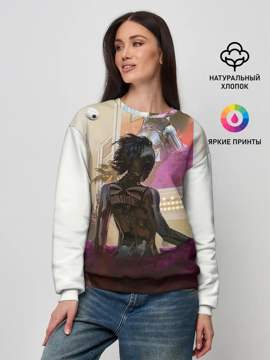 Женский свитшот / Lady. Cyberpunk 2077