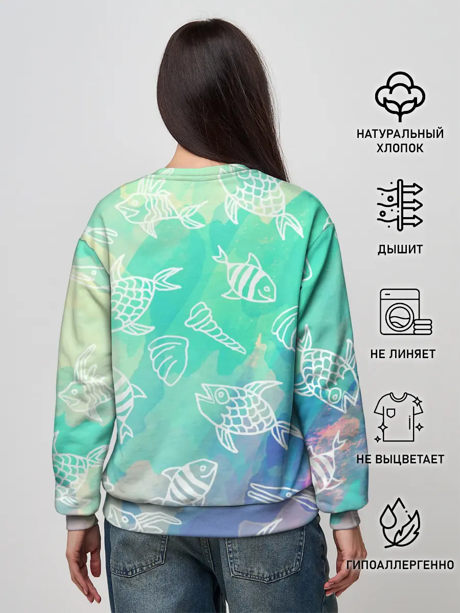 Женский свитшот / Рыбы