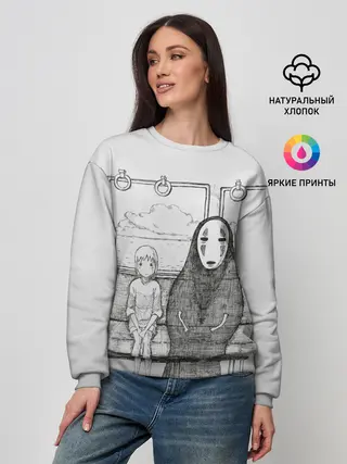 Женский свитшот / Тихиро и Каонаси