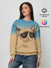 Женский свитшот / Grumpy cat ART