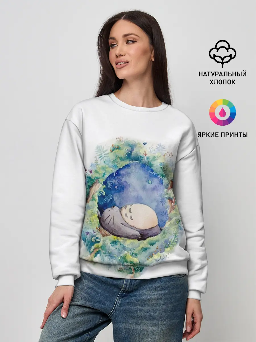 Женский свитшот / Тоторо спит