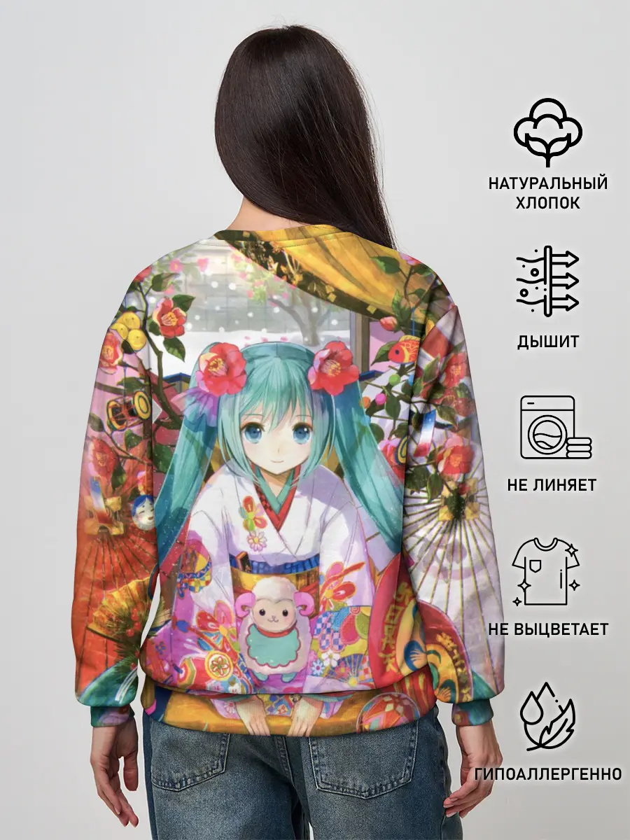 Женский свитшот / Окно Mika Hatsune